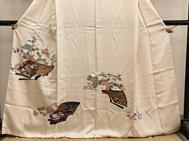 平和屋着物■訪問着 地紙重ね花文 金彩 正絹 逸品 BAAY0965mz