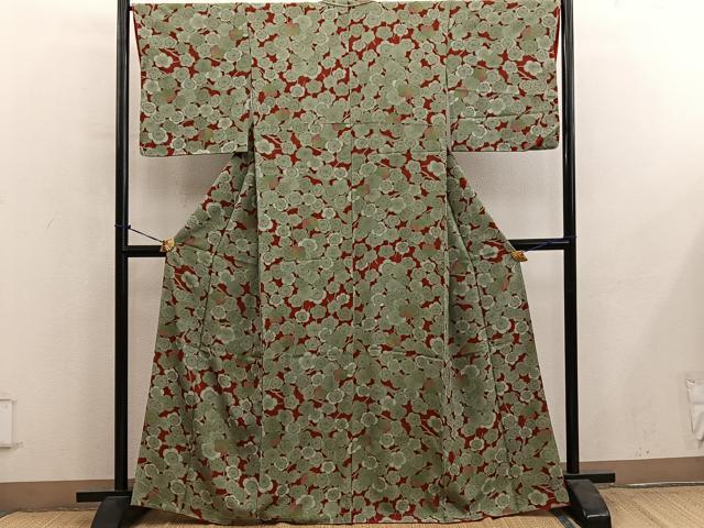 平和屋着物■上質な小紋 枝梅文 金彩 正絹 逸品 未使用 BAAY0968mz