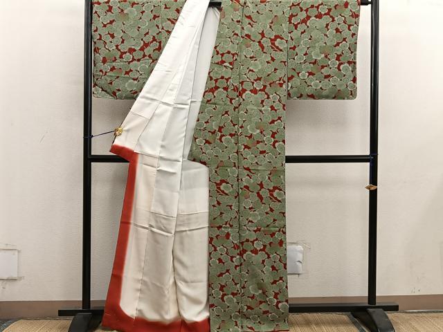 平和屋着物■上質な小紋 枝梅文 金彩 正絹 逸品 未使用 BAAY0968mz
