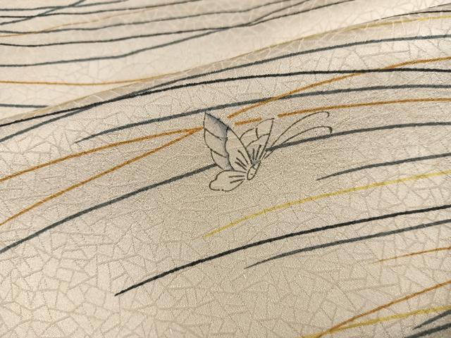 平和屋着物■上質な小紋 舞蝶文 正絹 逸品 BAAY0969mz