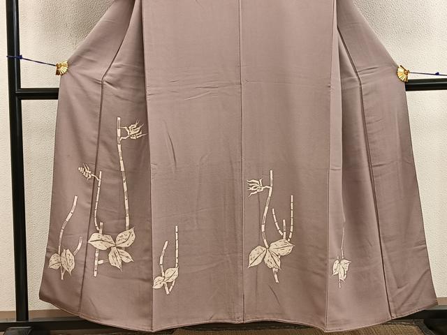 平和屋着物■訪問着 草葉文 ろうけつ染め 正絹 逸品 BAAY0970mz