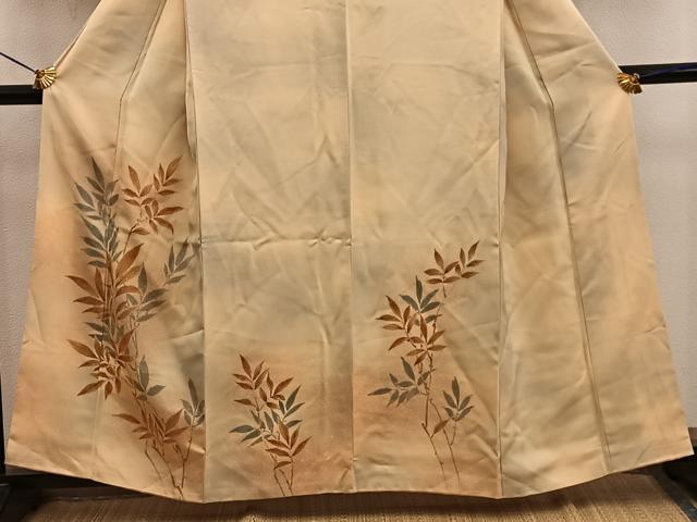 平和屋着物■訪問着 枝葉文 正絹 逸品 BAAY0972mz