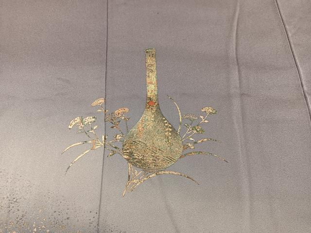 平和屋着物■訪問着 陶器花文 暈し染め 金彩 正絹 逸品 BAAY0979mz