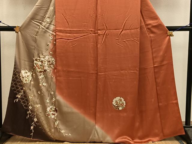 平和屋着物■訪問着 雪輪花文 暈し染め 金彩 正絹 逸品 BAAY0983mz