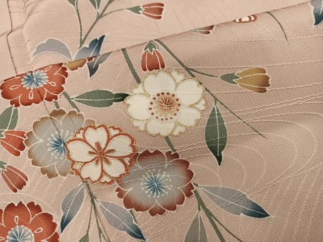 平和屋着物●訪問着 枝垂れ桜 暈し染め 金彩 正絹 逸品 BAAY0986mz
