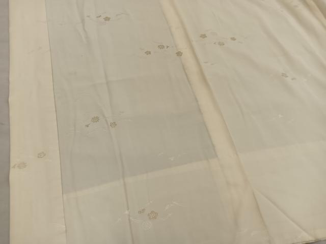 平和屋着物■長襦袢 無双仕立て 梅花地紋 白色 金糸 鈴乃屋扱い 正絹 逸品 BAAY1005mz