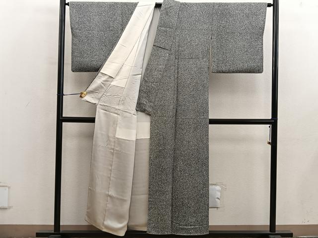 平和屋着物■上質な小紋 たたき染め 正絹 逸品 BAAY1007mz