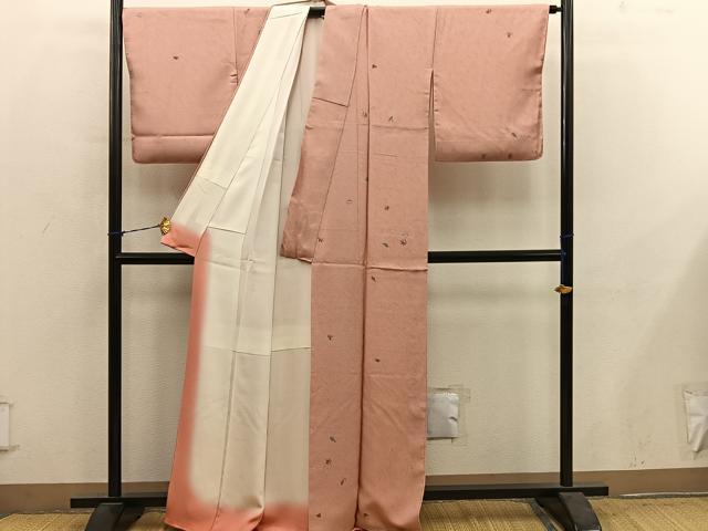 平和屋着物●友禅作家の巨匠 浅井青仁 小紋 吹き寄せ文 金彩 正絹 逸品 BAAY1027mz