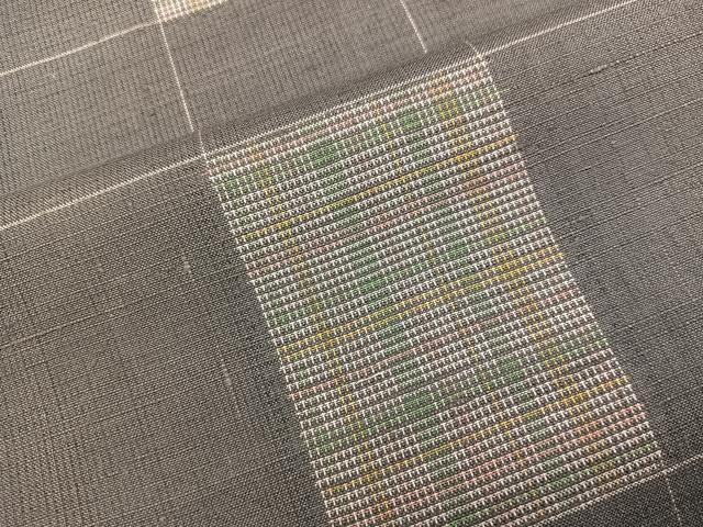 平和屋着物■上質な紬 幾何学文様 正絹 逸品 BAAY1032mz