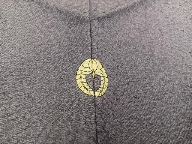 平和屋着物■上質な色無地 紋意匠 紫鼠色 正絹 逸品 BAAY1033mz