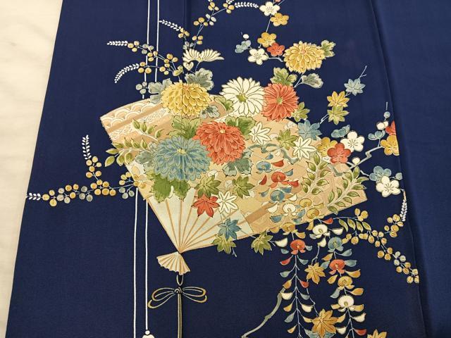 平和屋着物■訪問着 檜扇花文 金彩 正絹 逸品 BAAY1063mz