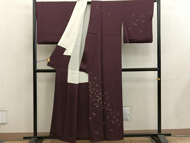 平和屋着物●訪問着 総刺繍 菊花文 金糸 正絹 逸品 BAAY1083mz