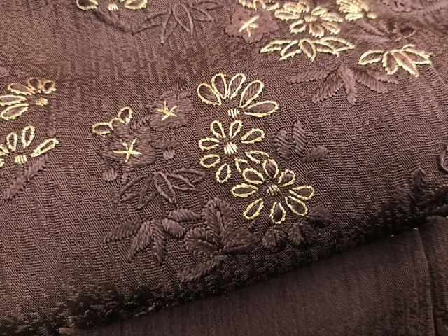 平和屋着物●訪問着 総刺繍 菊花文 金糸 正絹 逸品 BAAY1083mz