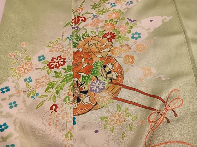平和屋着物■訪問着 花車文 暈し染め 金彩 正絹 逸品 BAAY1104mz