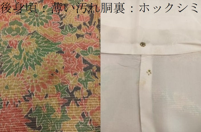 平和屋着物■上質な紬 風景花文 正絹 逸品 BAAY1121mz