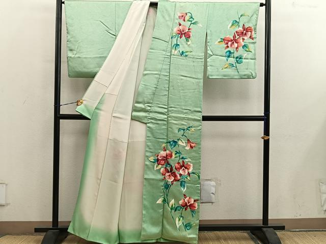 平和屋着物■訪問着 カトレア 正絹 逸品 BAAY1122mz