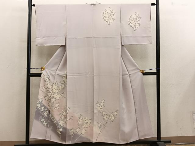 平和屋着物■訪問着 枝桜文 暈し染め 正絹 逸品 BAAY1124mz