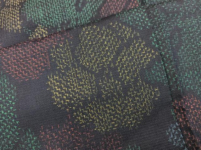 平和屋着物■上質な紬 草花文 正絹 逸品 BAAY1125mz