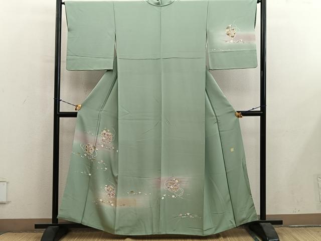 平和屋着物●訪問着 友禅 作家物 菊花文 暈し染め 正絹 逸品 BAAY1132mz