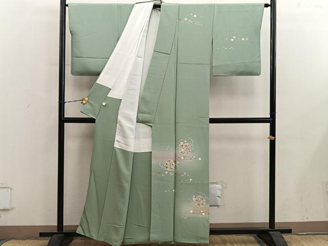 平和屋着物●訪問着 友禅 作家物 菊花文 暈し染め 正絹 逸品 BAAY1132mz