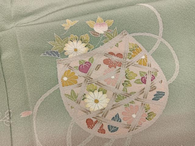 平和屋着物●訪問着 友禅 作家物 菊花文 暈し染め 正絹 逸品 BAAY1132mz