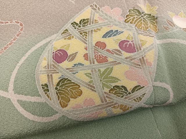 平和屋着物●訪問着 友禅 作家物 菊花文 暈し染め 正絹 逸品 BAAY1132mz