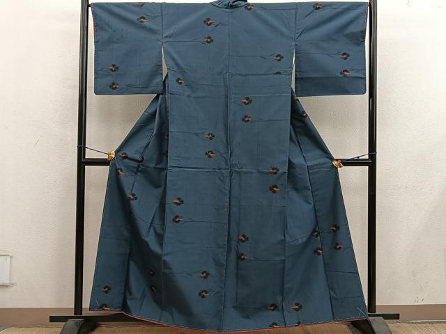 平和屋着物■上質な紬 椿 正絹 逸品 BAAY1142mz