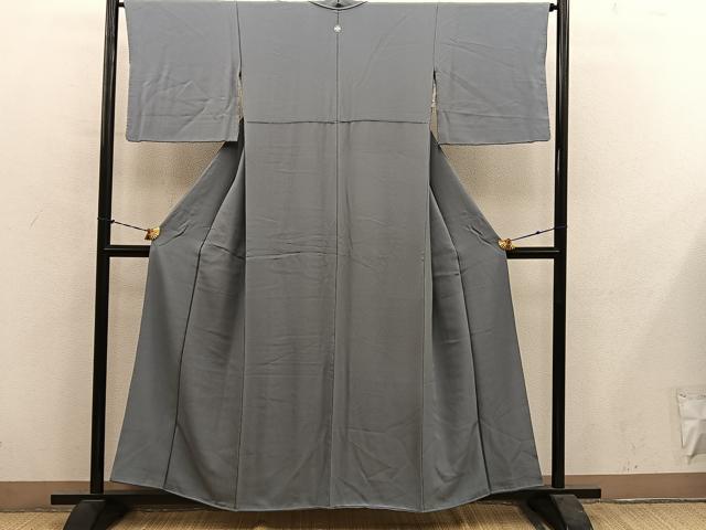 平和屋着物■上質な色無地 利休鼠色 正絹 逸品 BAAY1152mz