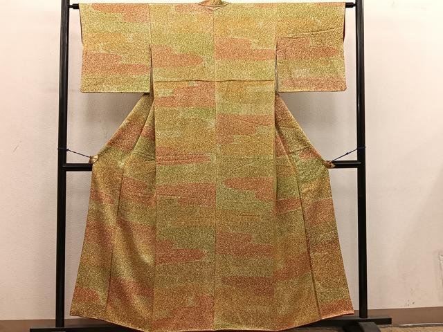平和屋着物■上質な小紋 幾何学文様 正絹 逸品 BAAY1154mz