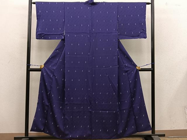 平和屋着物■上質な小紋 草葉文 正絹 逸品 BAAY1158mz