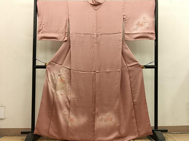 平和屋着物■訪問着 総刺繍 スワトウ刺繍 花車文 暈し染め 正絹 逸品 BAAY1159mz