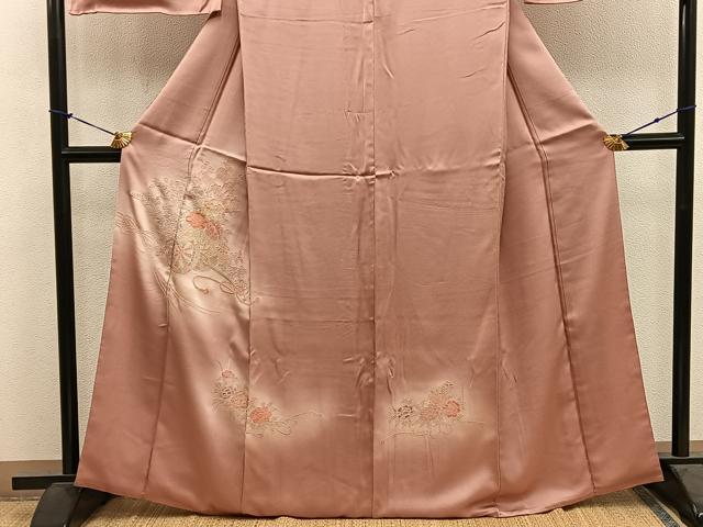 平和屋着物■訪問着 総刺繍 スワトウ刺繍 花車文 暈し染め 正絹 逸品 BAAY1159mz