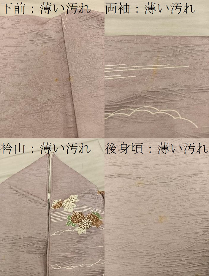 平和屋着物■訪問着 風景牡丹花文 金彩 正絹 逸品 BAAY1162mz