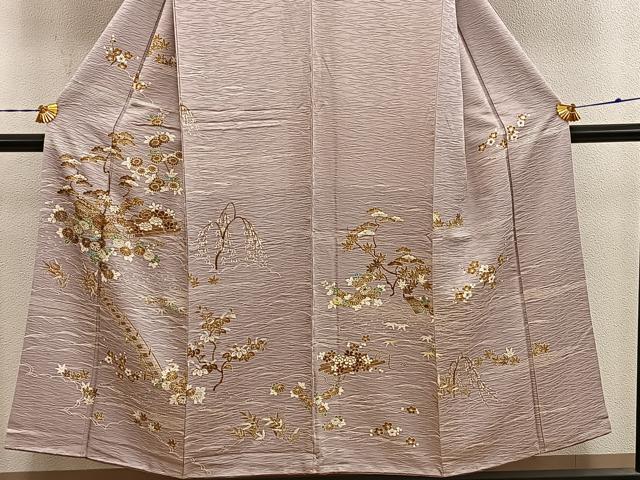 平和屋着物■訪問着 風景牡丹花文 金彩 正絹 逸品 BAAY1162mz