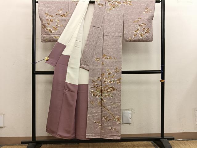 平和屋着物■訪問着 風景牡丹花文 金彩 正絹 逸品 BAAY1162mz