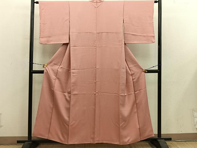 平和屋着物■上質な色無地 曙色 正絹 逸品 BAAY1163mz