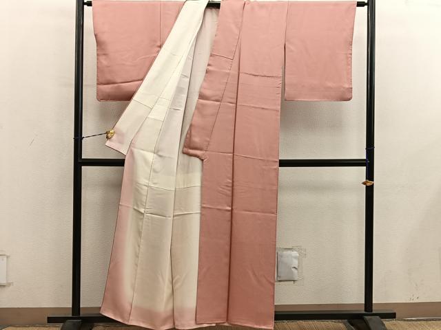 平和屋着物■上質な色無地 曙色 正絹 逸品 BAAY1163mz