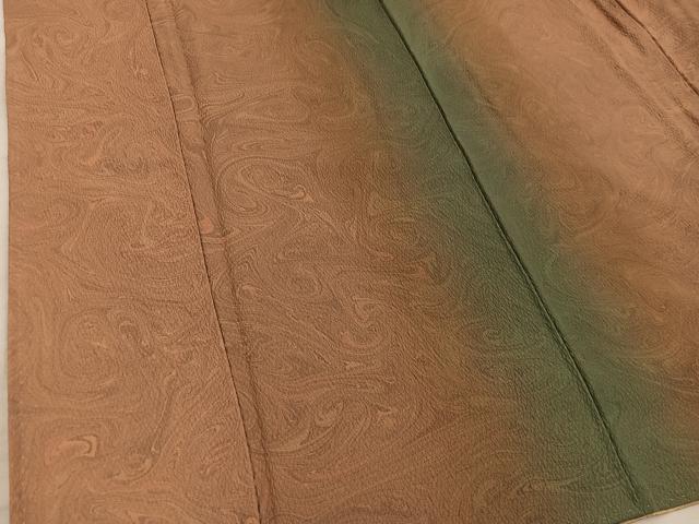 平和屋着物■上質な小紋 墨流し地紋 暈し染め 正絹 逸品 BAAY1167mz