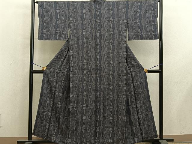 平和屋着物■上質な小紋 草花文 正絹 逸品 BAAY1175mz