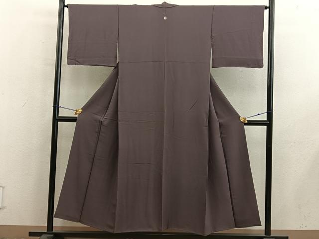 平和屋着物■上質な色無地 黒鳶色 正絹 逸品 BAAY1176mz