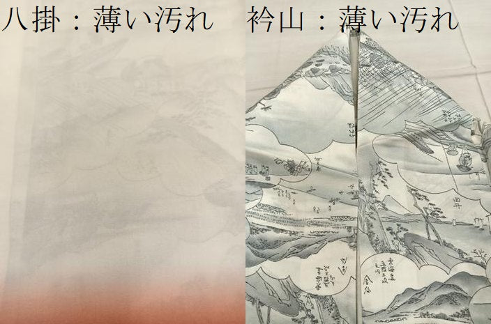 平和屋着物■本場染大島紬 東海道五十三次 正絹 逸品 BAAY1178mz