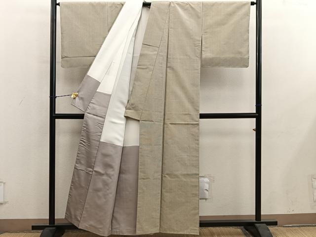 平和屋着物■本場大島紬 格子柄 正絹 逸品 BAAY1182mz