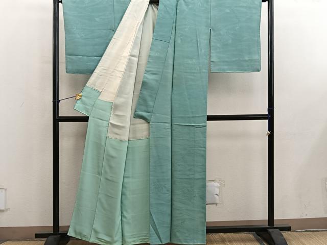 平和屋着物■江戸小紋 立波草葉文 正絹 逸品 BAAY1184mz