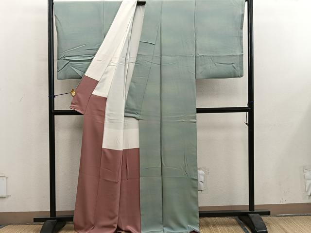 平和屋着物■上質な小紋 作家物 霞文 暈し染め 正絹 逸品 BAAY1185mz