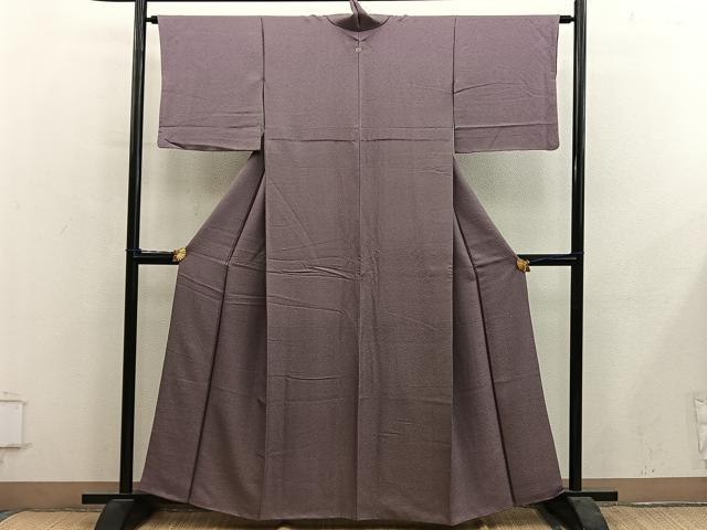 平和屋着物■上質な色無地 紋意匠 煎茶色 正絹 逸品 BAAY1187mz