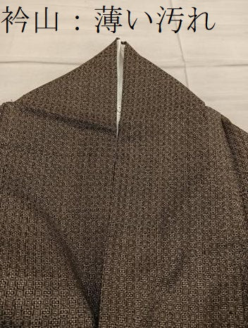 平和屋着物■本場大島紬 幾何学文様 正絹 逸品 BAAY1188mz