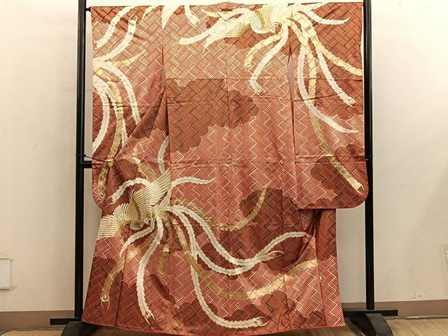 平和屋着物■豪華振袖 駒刺繍 鳳凰 金彩 正絹 逸品 BAAY1194mz