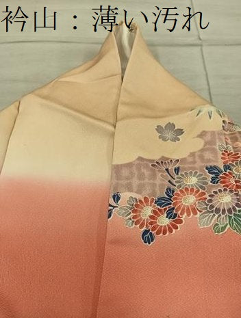 平和屋着物■豪華振袖 風景花文 暈し染め 金彩 正絹 逸品 BAAY1210mz