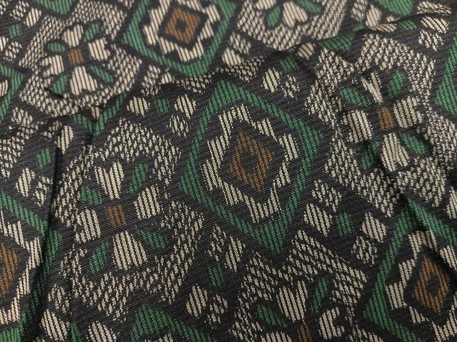 平和屋着物■上質な紬 アンサンブル 菱花文 正絹 逸品 BAAY1219mz
