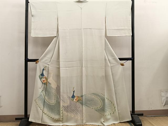 平和屋着物■豪華色留袖 孔雀 正絹 逸品 BAAY1221mz